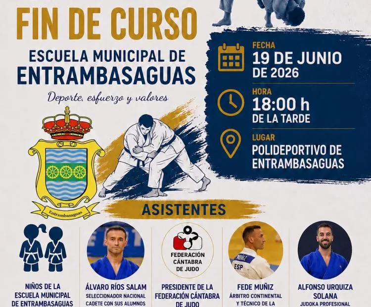 La Escuela Municipal de Judo de Entrambasaguas celebra su exhibición y gala de fin de curso