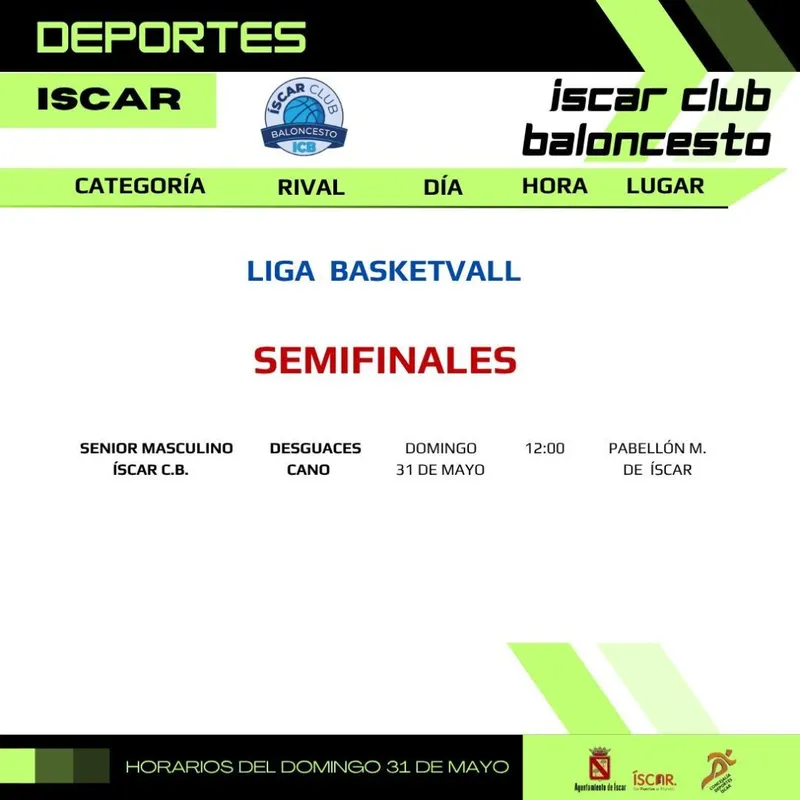 Agenda deportiva para el fin de semana en Íscar