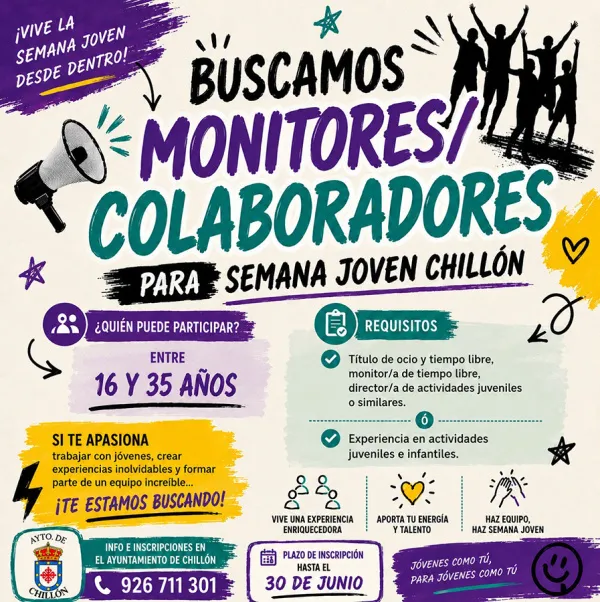 Chillón busca jóvenes colaboradores para la Semana Joven 2026