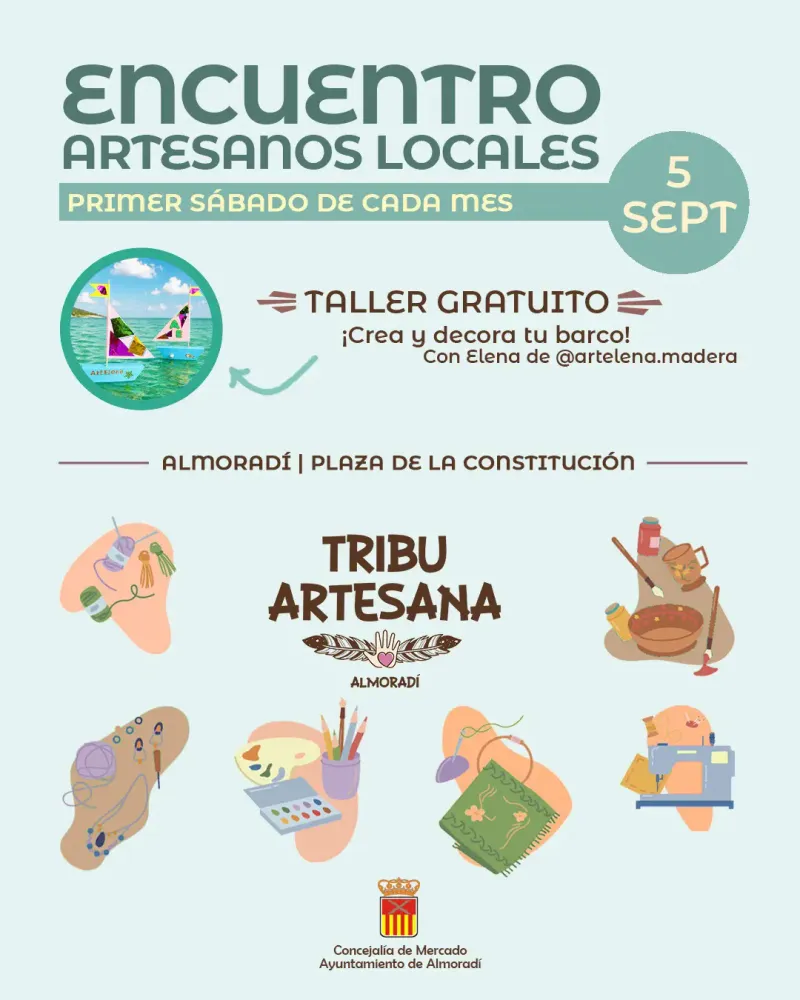 Almoradí celebra un encuentro de artesanos locales en la Plaza de la Constitución