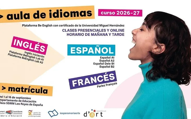 Benidorm abre inscripciones para el Aula de Idiomas con cursos de inglés, francés y español