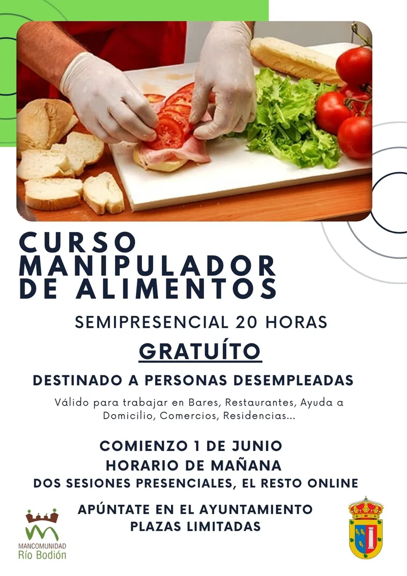 Alconera ofrece curso gratuito de manipulador de alimentos para desempleados