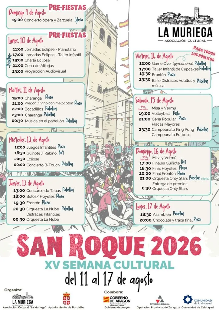 Bordalba celebra su XV Semana Cultural con un programa variado y un eclipse solar