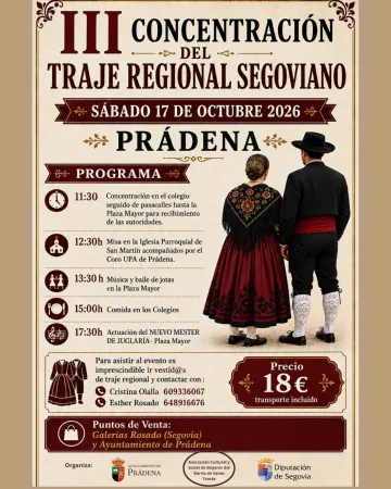 Prádena celebra la III Concentración del Traje Regional Segoviano