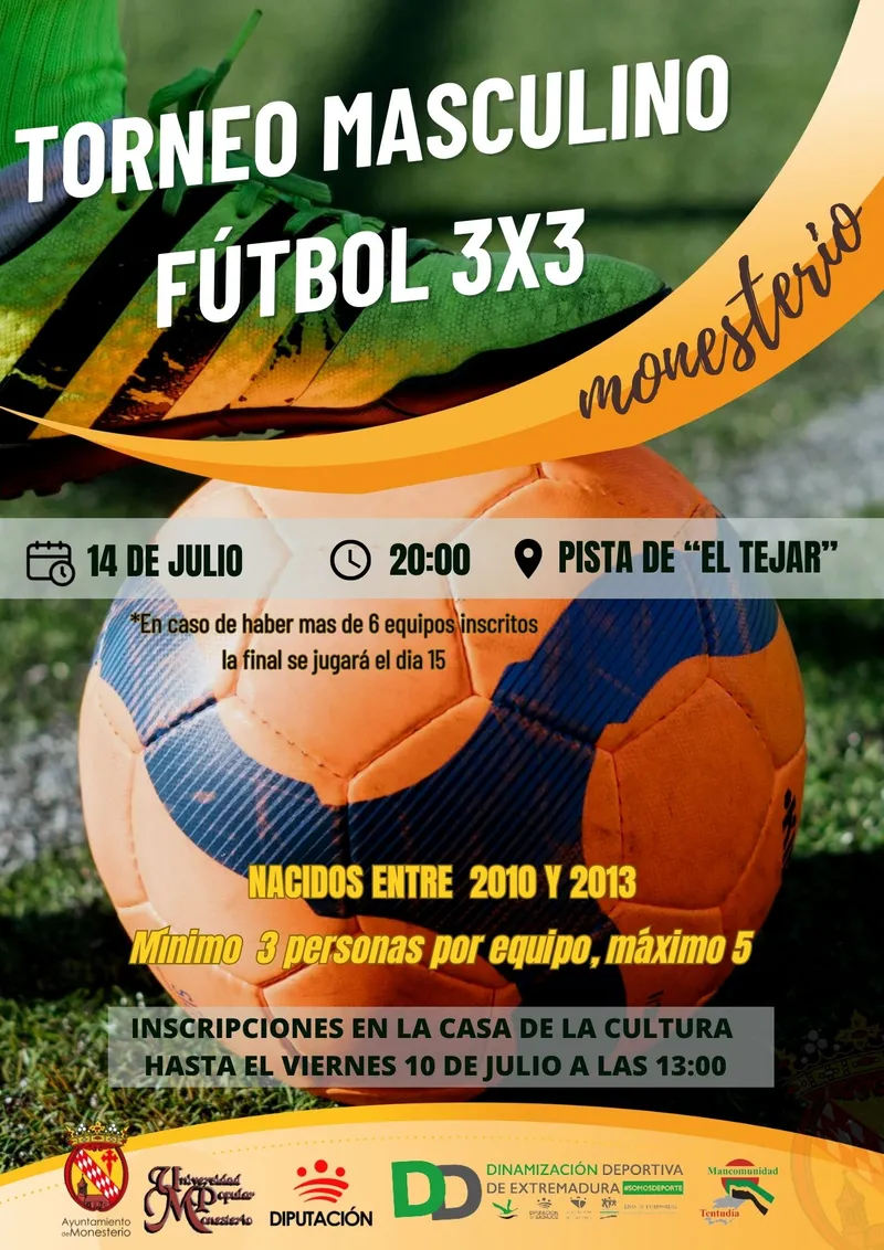 Monesterio celebra un torneo de fútbol 3x3 el próximo 14 de julio