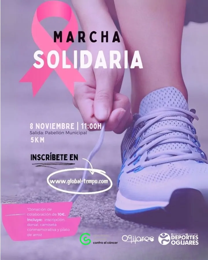 Ogíjares se une contra el cáncer de mama con una marcha solidaria y paella
