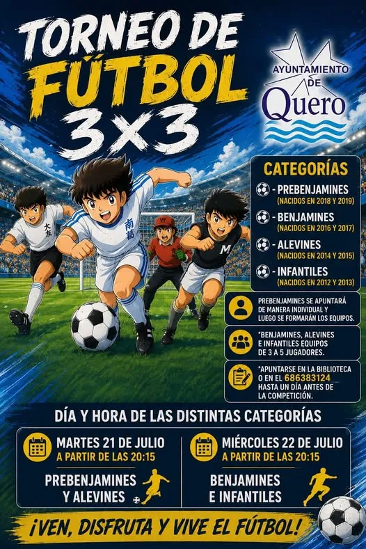 Quero celebra su Torneo de Fútbol 3x3 de Feria con categorías para todas las edades
