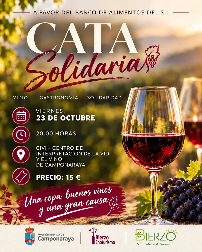 Cata solidaria en Camponaraya para apoyar al Banco de Alimentos del Sil