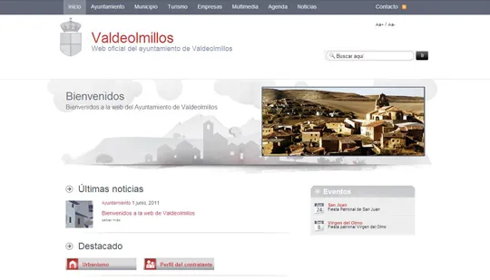 Valdeolmillos estrena portal web para informar a sus ciudadanos