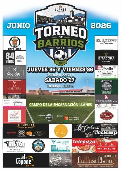 Llanes celebra el Torneo Barrios de Fútbol del 25 al 27 de junio