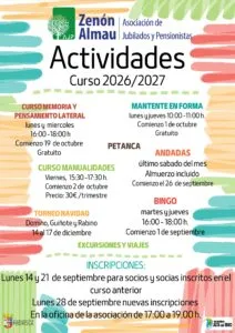 La Asociación de Jubilados de Pedrola lanza su programa de actividades para el curso 2026-2027