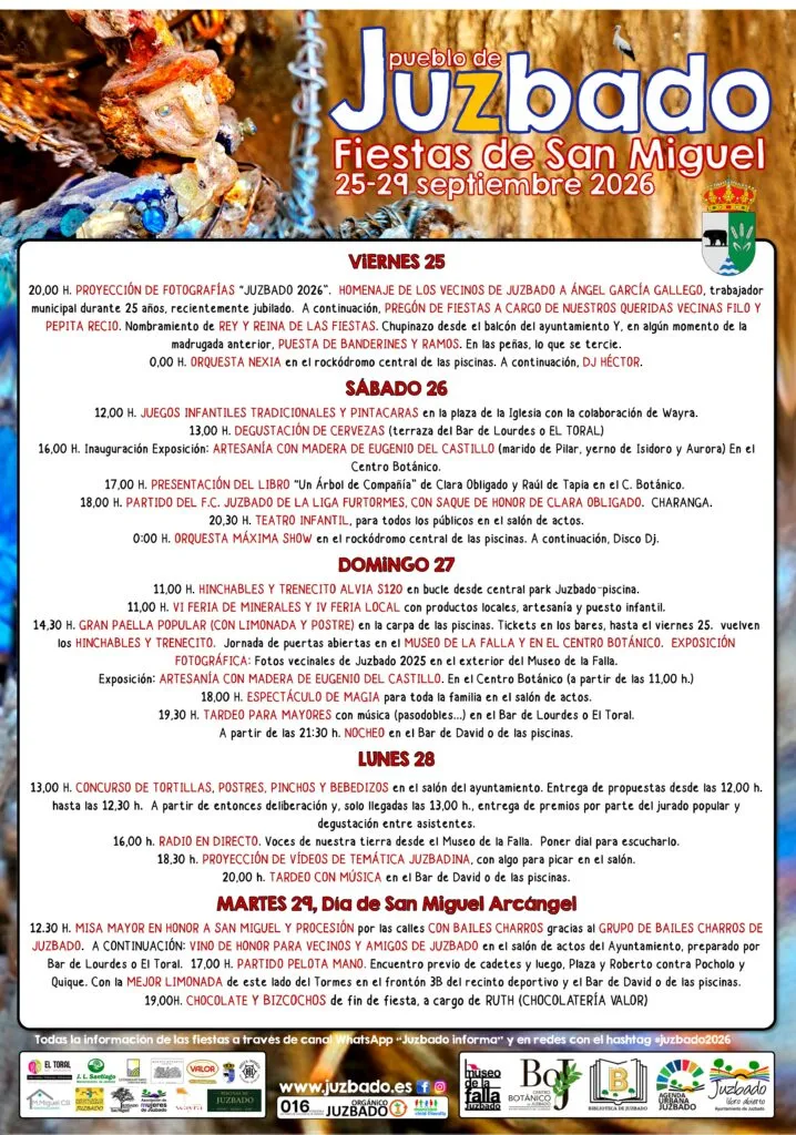 Juzbado anuncia sus Fiestas de San Miguel 2026 con un variado programa de actividades