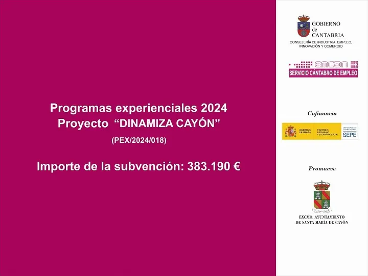 Santa María de Cayón lanza el programa "Dinamiza Cayón" para mejorar la empleabilidad juvenil