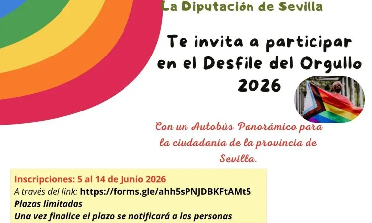 Diputación de Sevilla facilita la participación en la Manifestación del Orgullo Andalucía 2026