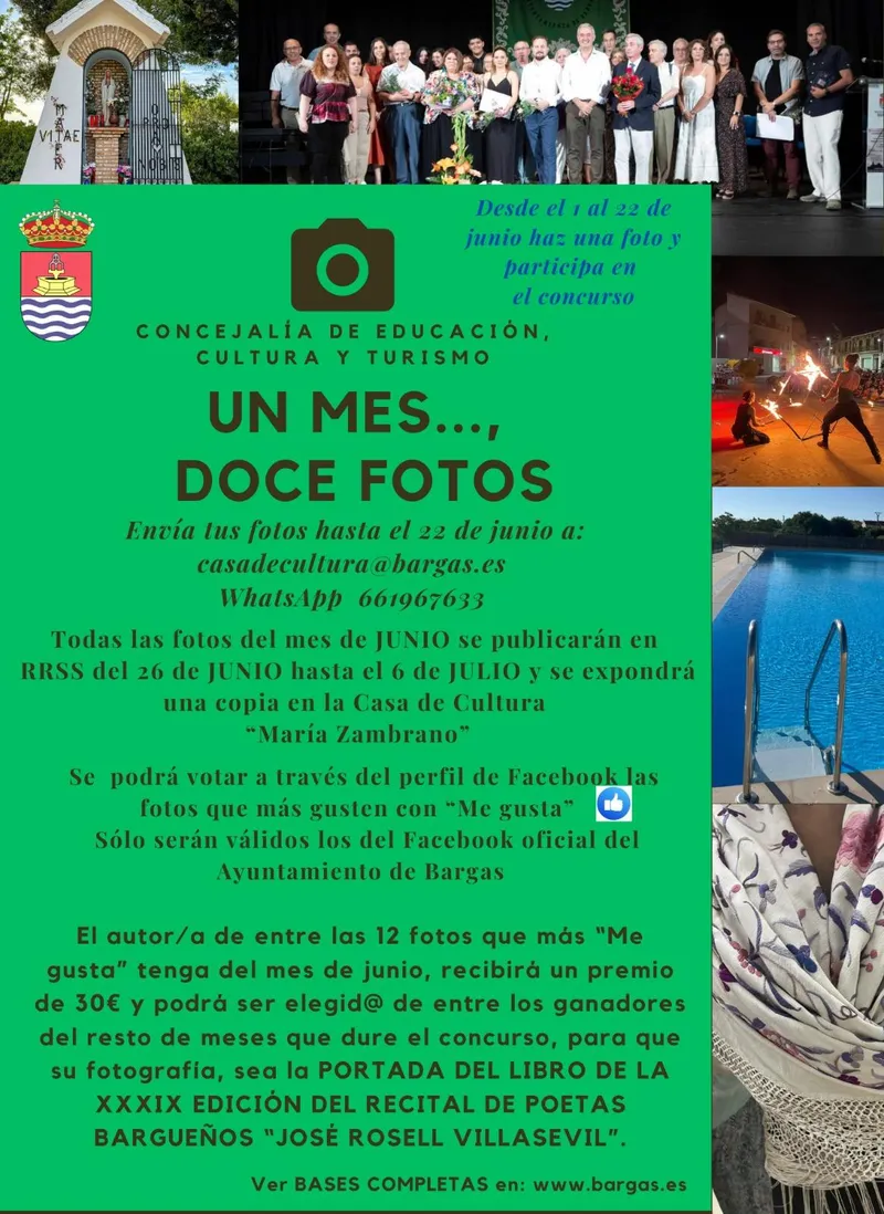 Bargas lanza un concurso fotográfico para capturar la esencia del municipio en junio