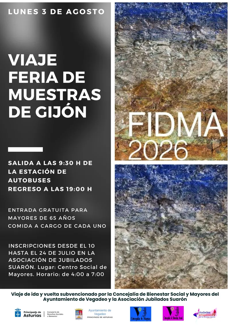 Vegadeo organiza un viaje gratuito a la Feria de Muestras de Gijón para mayores