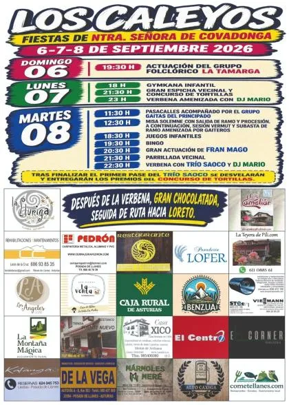 Llanes celebra las fiestas de Nuestra Señora de Covadonga en Los Caleyos