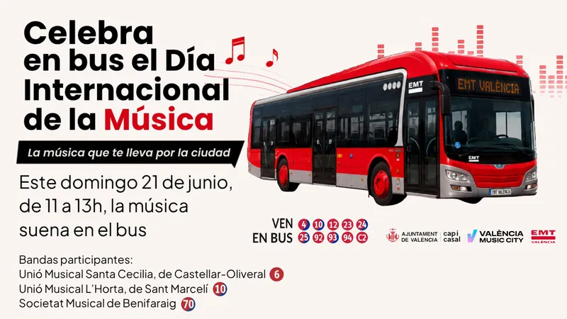 València celebra el Día de la Música con conciertos en autobuses y colegios