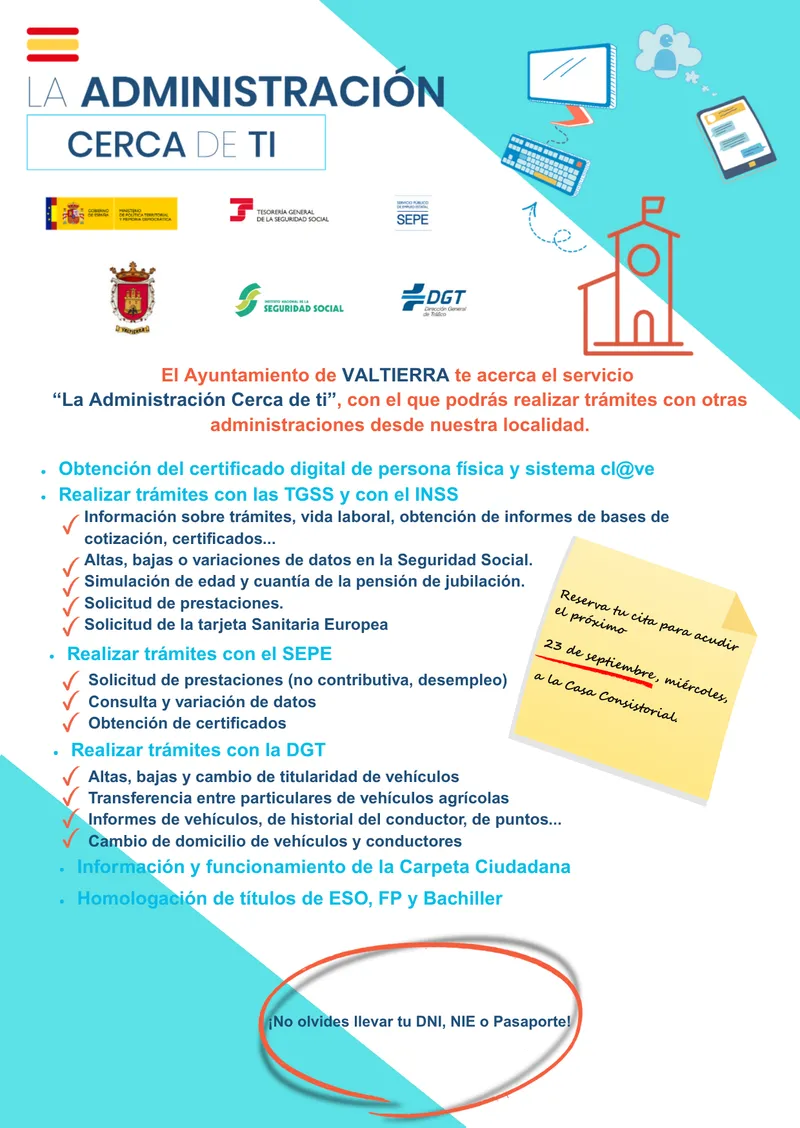 Valtierra acerca la Administración a sus vecinos con citas previas