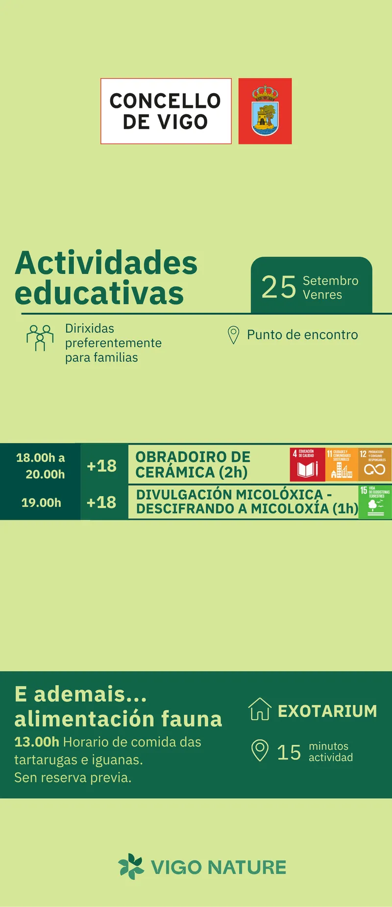 Vigo celebra talleres de cerámica y micología el 25 de septiembre