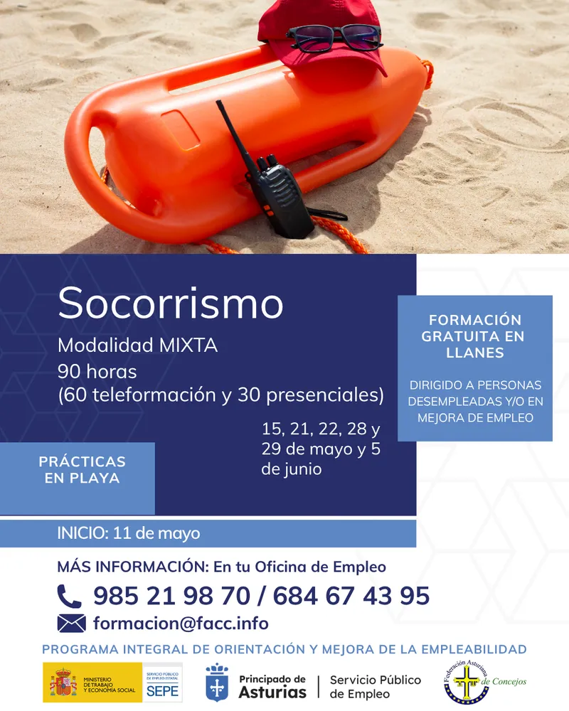 Curso de socorrismo en Llanes para mejorar la empleabilidad