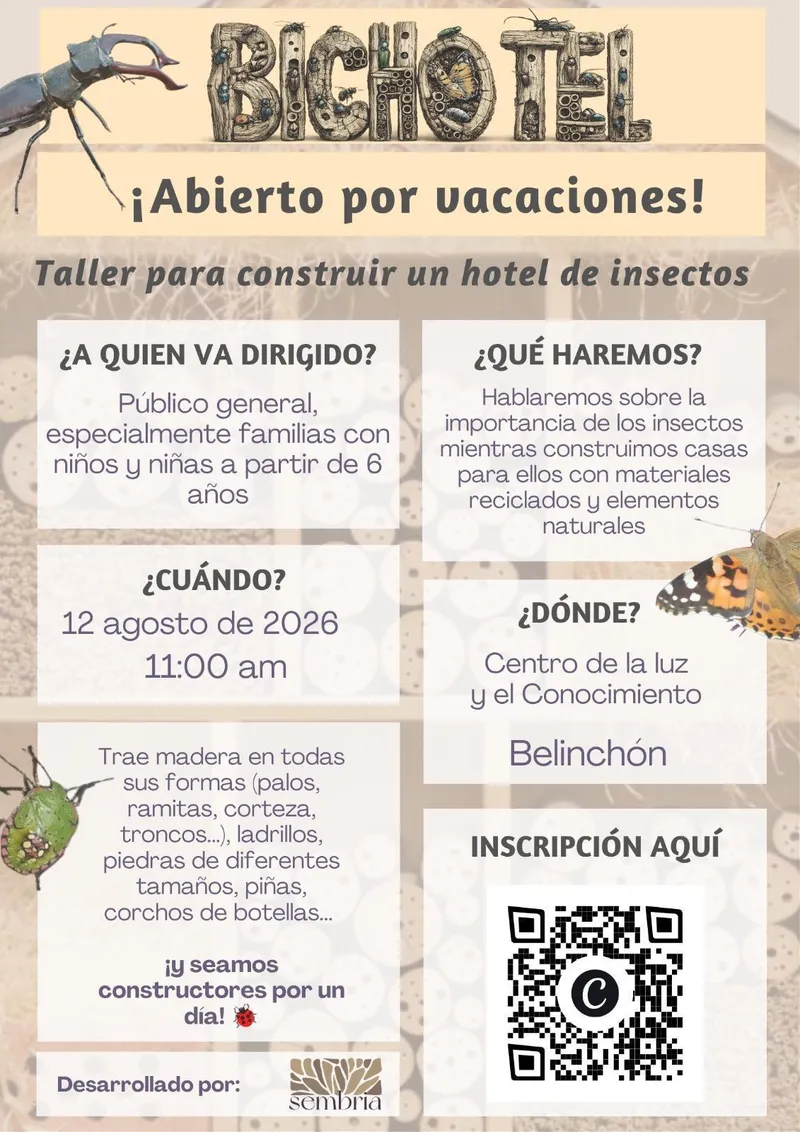 Belinchón invita a construir refugios para la naturaleza en el Bichotel de verano