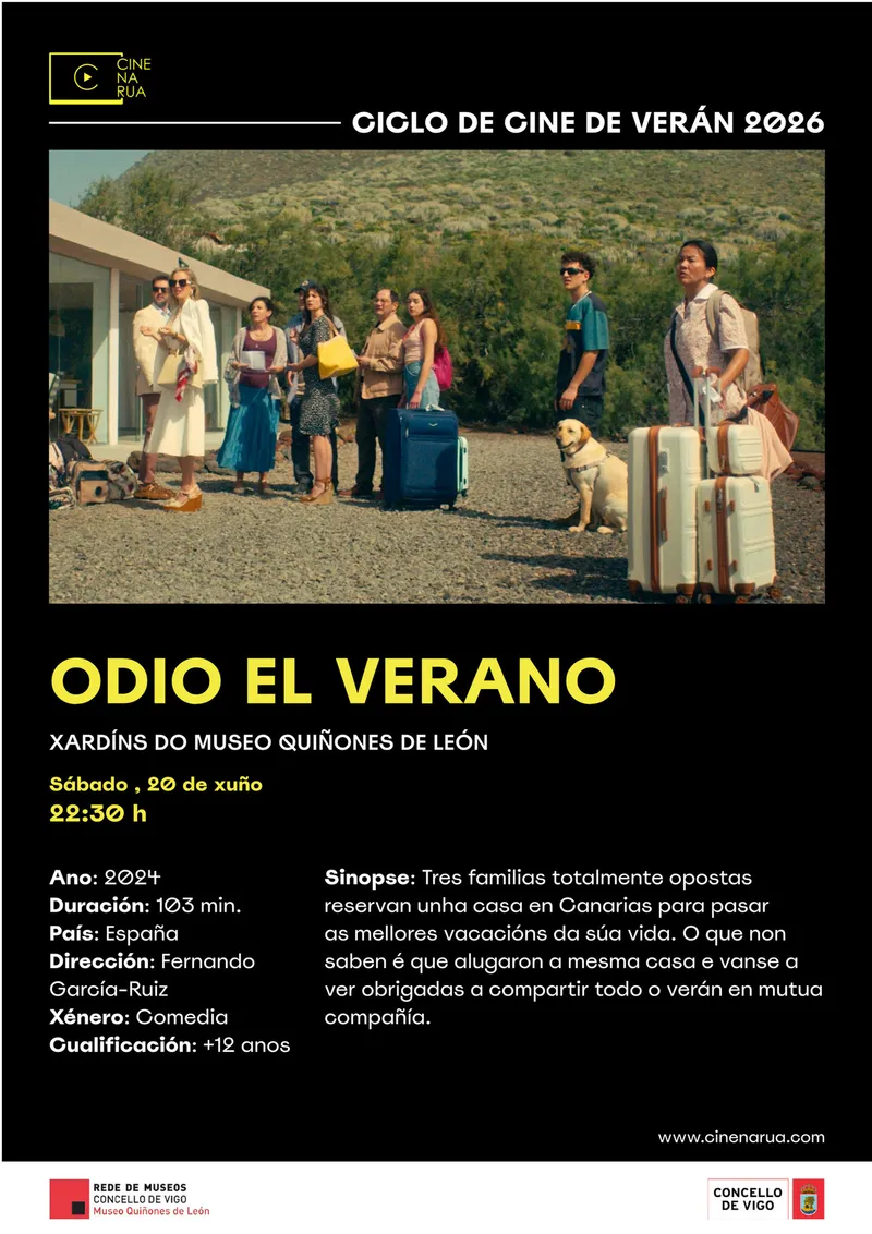 El ciclo 'Cine de Verán' de Vigo proyecta 'Odio el verano' en los Jardines del Pazo Museo Quiñones de León