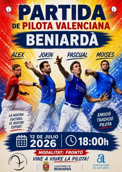 Beniardà celebra una partida de Pilota Valenciana en el polideportivo