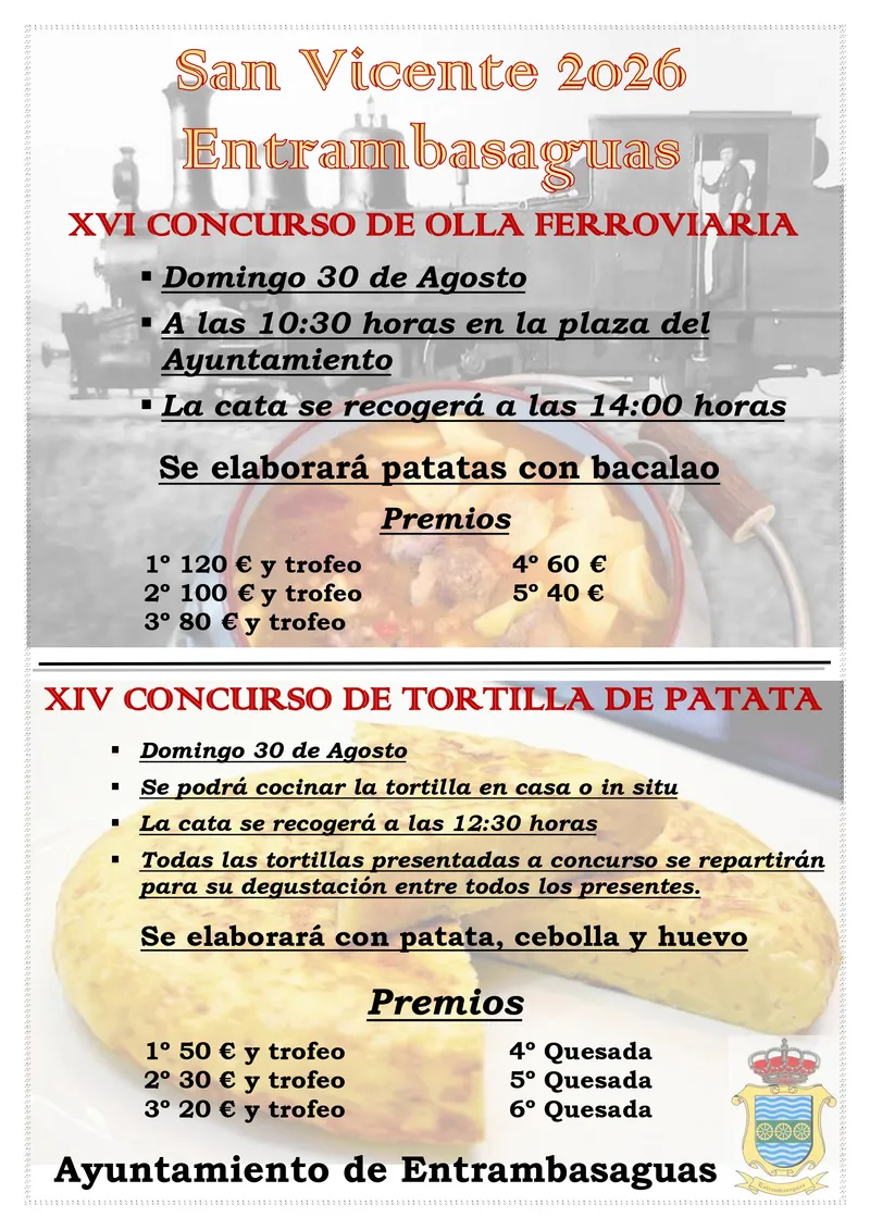 Entrambasaguas celebra la XVI edición del concurso de olla ferroviaria y la XIV de tortilla de patata