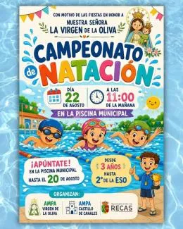 Recas celebra su Campeonato de Natación 2026 para jóvenes nadadores