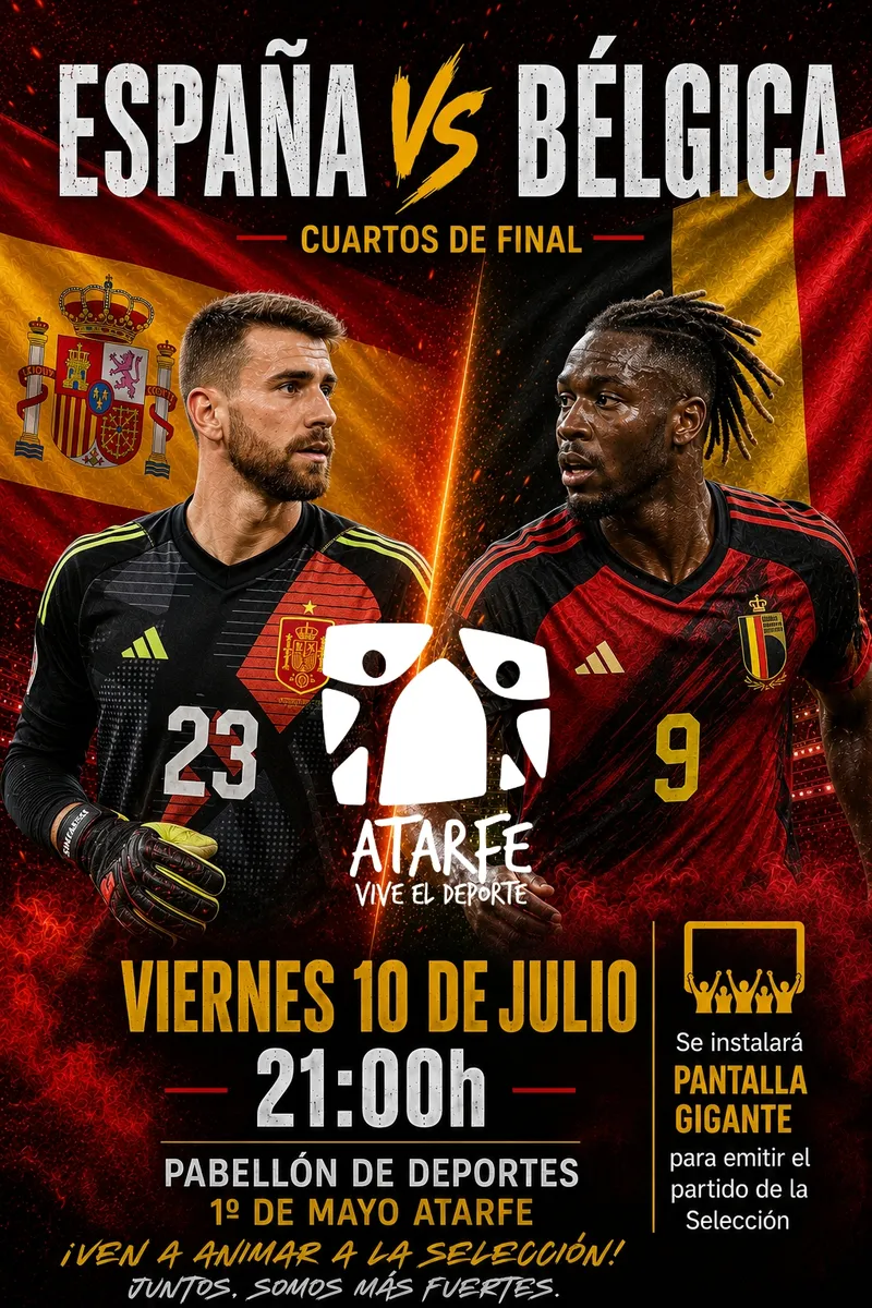 Atarfe instala pantalla gigante para el partido de cuartos de final del Mundial