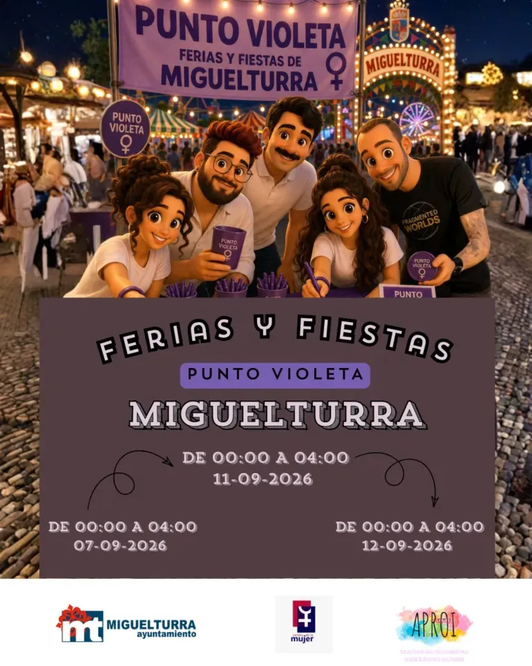 Miguelturra refuerza la seguridad y la igualdad en sus fiestas patronales con Puntos Violeta y talleres infantiles