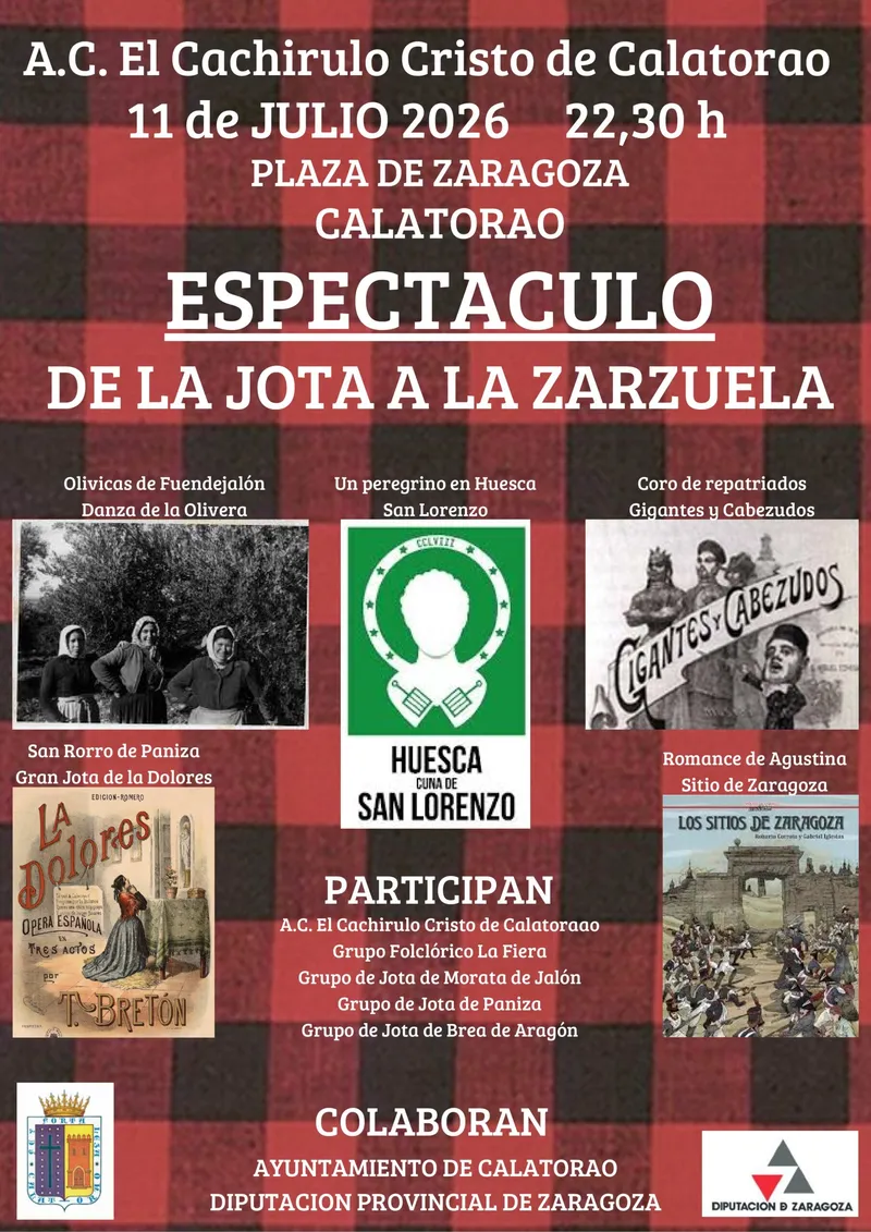 Calatorao celebra el espectáculo 'La Jota a la Zarzuela' el 28 de junio