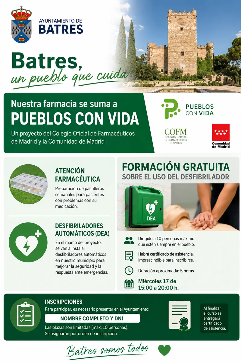 Batres incorpora la farmacia al proyecto 'Pueblos con Vida' para mejorar la salud comunitaria