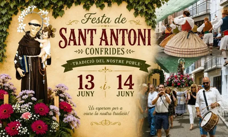 Confrides celebra la Festa de Sant Antoni los días 13 y 14 de junio