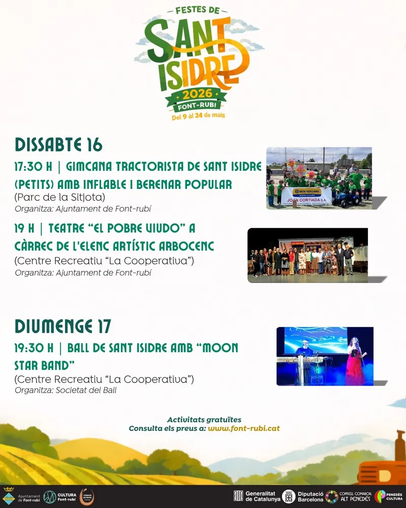 Font-rubí celebra Sant Isidre con actividades para todos los públicos este fin de semana