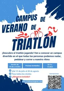 Campus de Verano de Triatlón en Mutilva para niños de 6 a 12 años