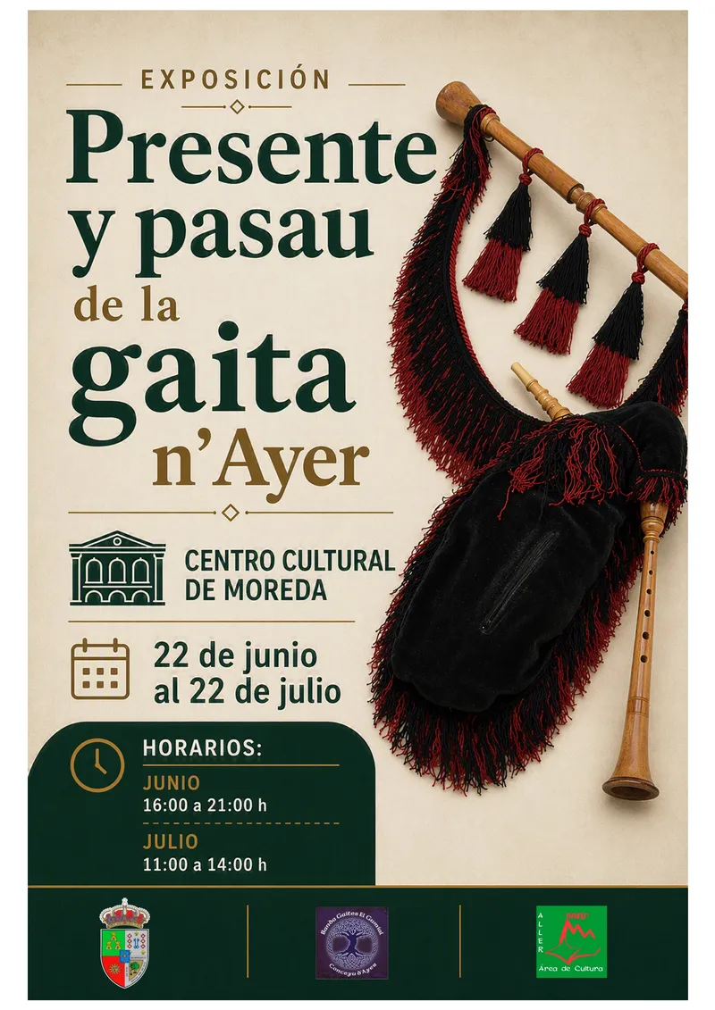 Aller celebra la gaita asturiana con la exposición "Presente y pasau"