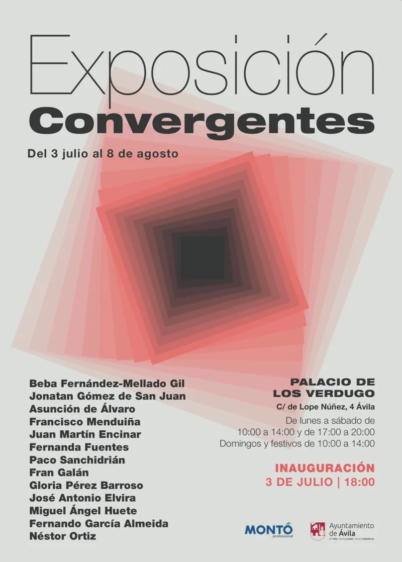 Exposición 'Convergentes' reúne a 13 artistas abulenses en el Palacio de los Verdugo