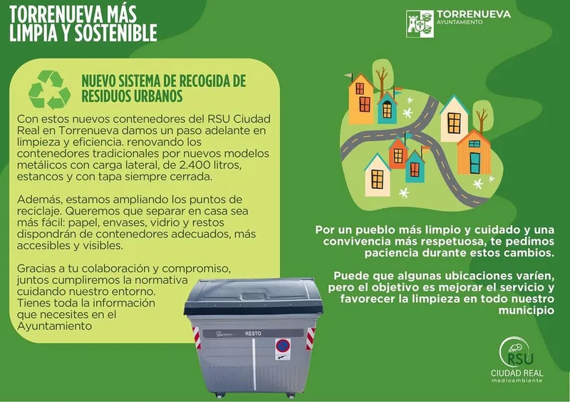 Torrenueva renueva su sistema de gestión de residuos con nuevos contenedores y puntos limpios