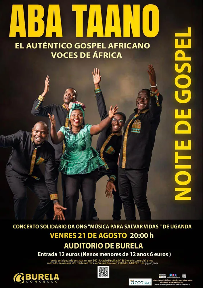 Burela acoge un concierto solidario de gospel africano para apoyar a niños en Uganda