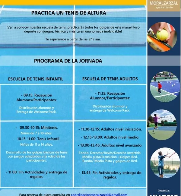 Moralzarzal celebra una Jornada de Pistas Abiertas de Tenis para promocionar su escuela municipal