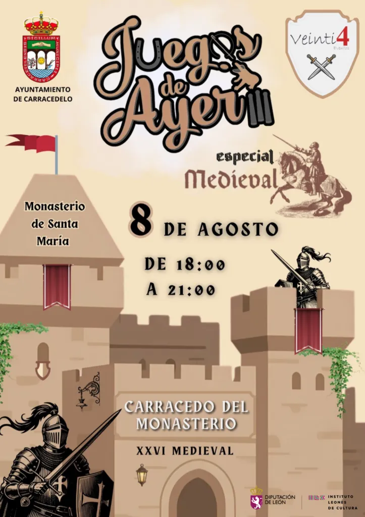 Carracedelo revive los juegos infantiles tradicionales en sus fiestas medievales