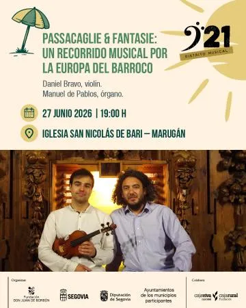 Concierto de órgano y violín en la Iglesia de San Nicolás de Bari de Marugán
