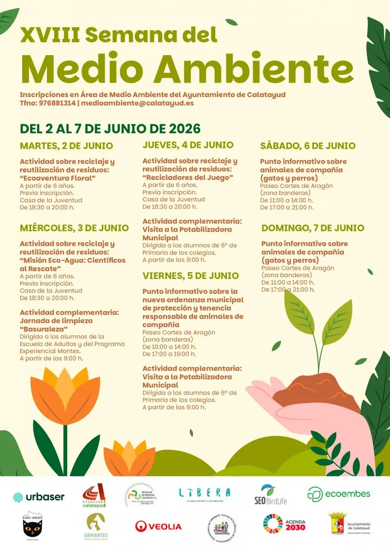 Calatayud celebra la XVIII Semana del Medio Ambiente con un punto informativo sobre mascotas