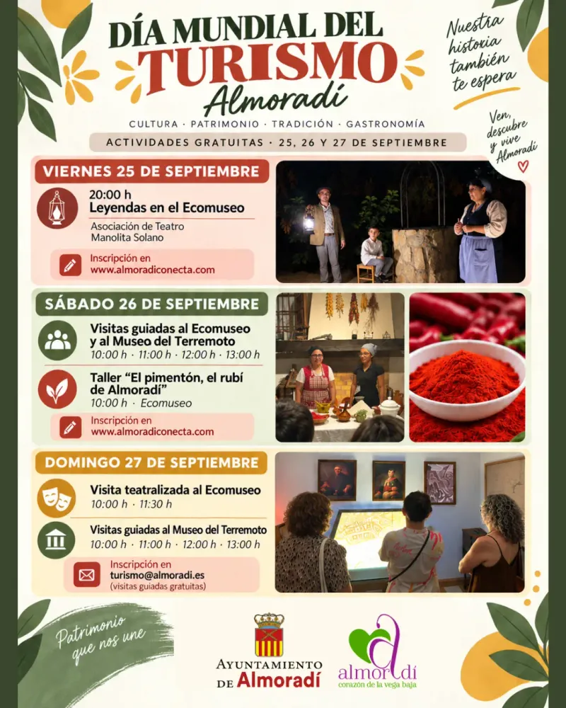 Almoradí celebra el Día Mundial del Turismo con actividades especiales