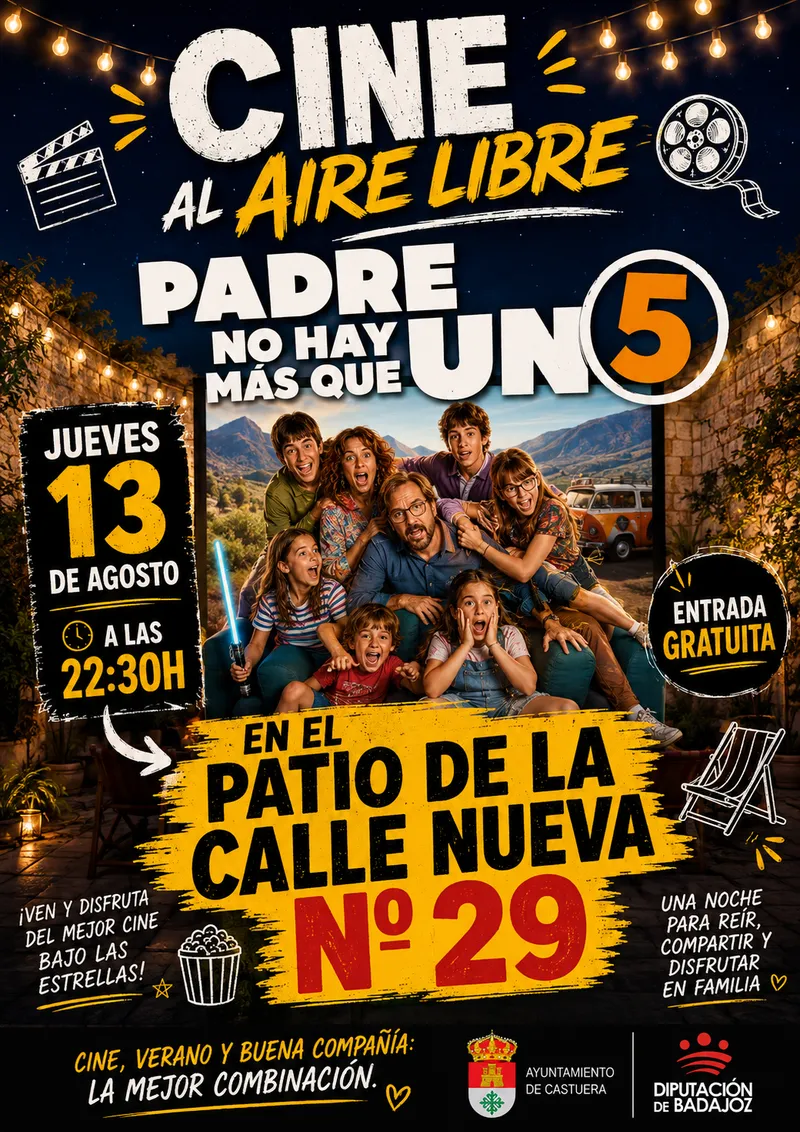 Castuera proyectará la comedia 'Padre no hay más que uno 5' al aire libre
