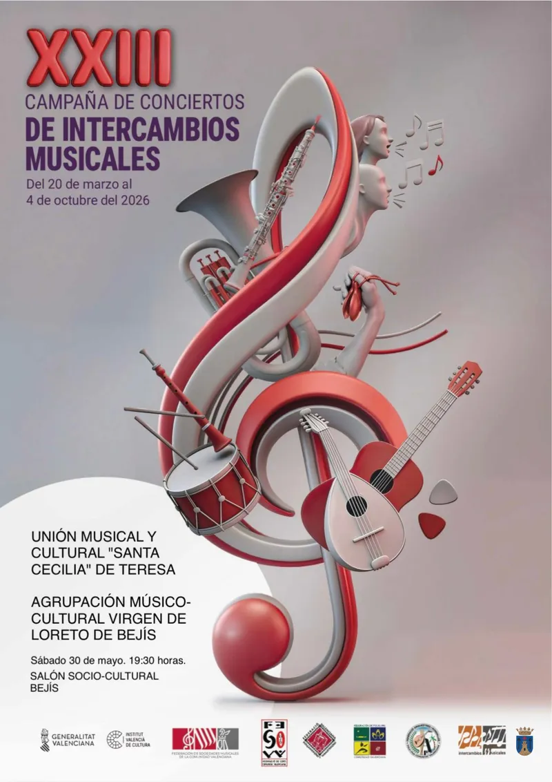 Bejís acoge un intercambio musical entre las bandas de Teresa y la localidad