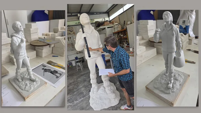El monumento en honor a los voluntarios de la DANA avanza hacia su instalación en València