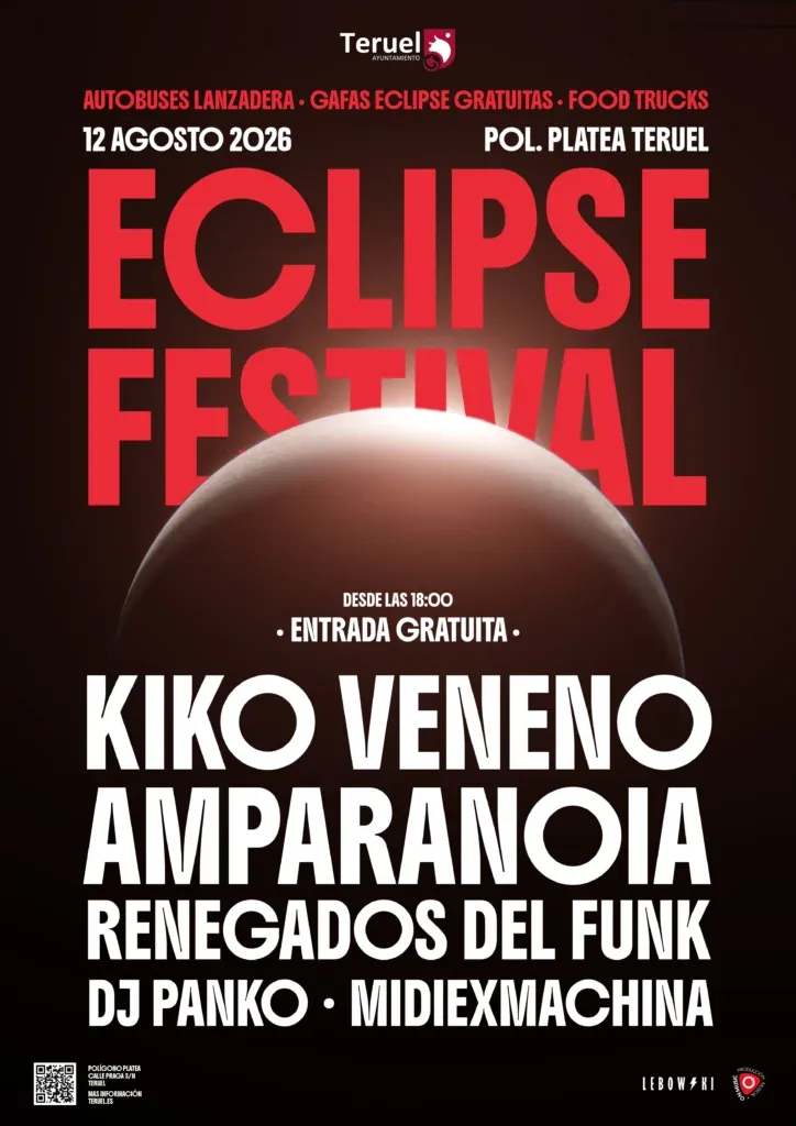 Teruel se prepara para ser epicentro del eclipse total de Sol con festival gratuito y concierto de Kiko Veneno
